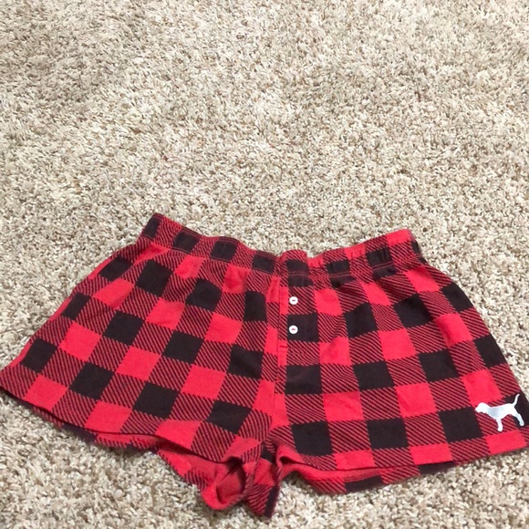 red checkered shorts